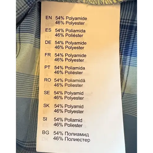 Helly Hansen Shirt Womens Size Small Blue Plaid Snap Close Pockets Lightweight