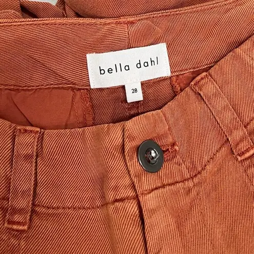 Bella Dahl Cuffed Hem High Rise Utility Lyocell/linen Short in Brown size 28 NWT