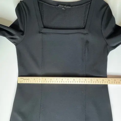 Boston Proper Black Square Neck Sheath Dress Sz Small Stretch Minimalist Career - Image 10