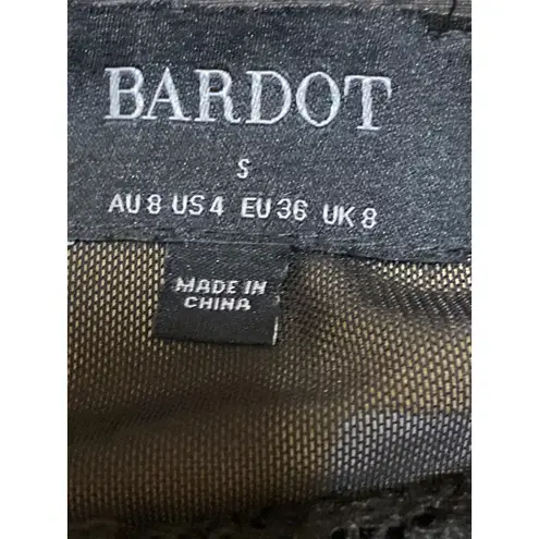 Bardot Black Sleeveless Floral Lace Sleeveless Cami Teddy Bodysuit Top Size S