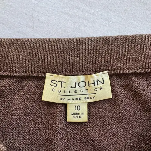 St. John Collection  Brown Pencil Skirt sz 10