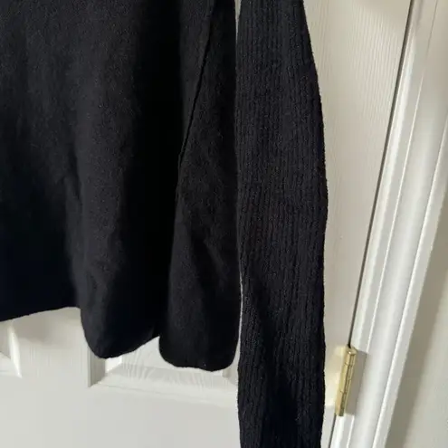 Free People  Cowl Neck Strawberry Fields Sweater Black Size XS Off the Shoulder