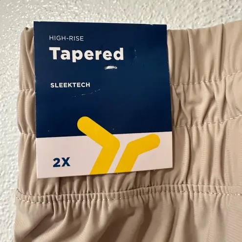 Old Navy NEW  SleekTech Go-Dry Cargo Pants Tapered‎ Athletic Beige Womens 2X
