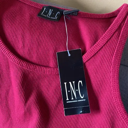 INC International Concepts Burgundy Tank Top SizeM
