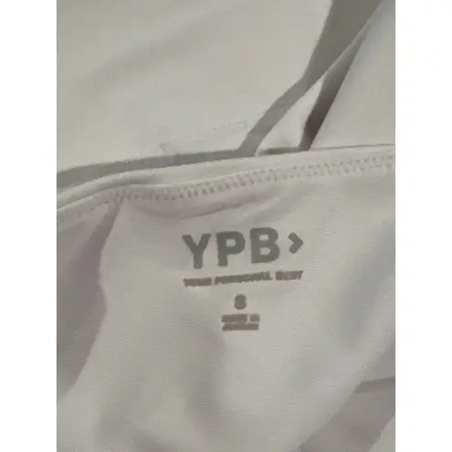 YPB Your Personal Best White Square Neck Sleeveless Crop Top