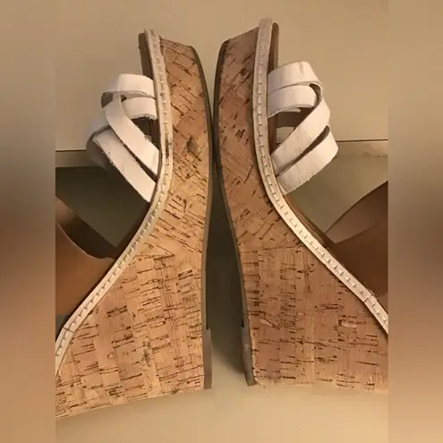 Dolce Vita women chestnut brown leather platform wedge sandals US 9.5