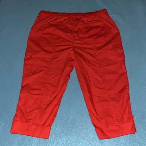 Sag Harbor New York cargo capris tab cuff 6 pocket elastic waistband NEW size 36 - Image 2