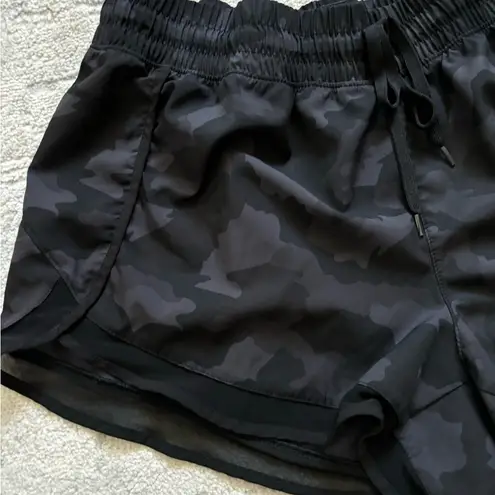 90 Degrees by Reflex 90 degrees Black Camo Drawstring Shorts