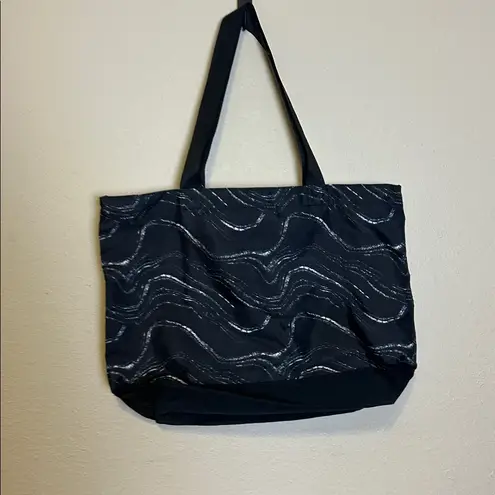 PINK - Victoria's Secret VS‎ PINK Pure Black White Marble Weekender Bag Zipper Closure Travel Tote XL NEW