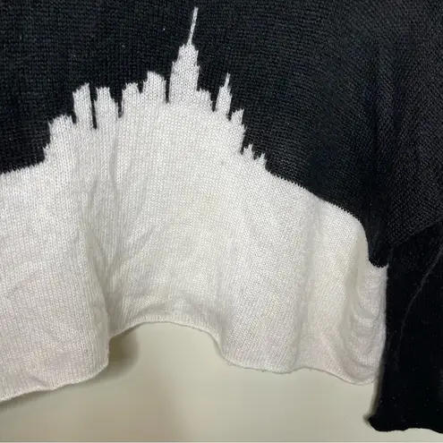 Wooden Ships  Oversized Skyline Black & White Boxed Pullover Sweater sz M / L