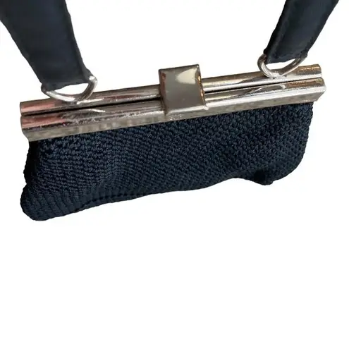 The Sak micro mini bag black crochet