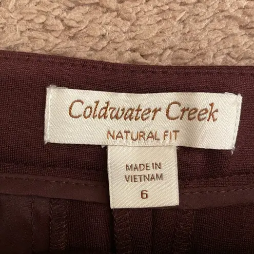 Coldwater Creek Burgundy Flare Pants