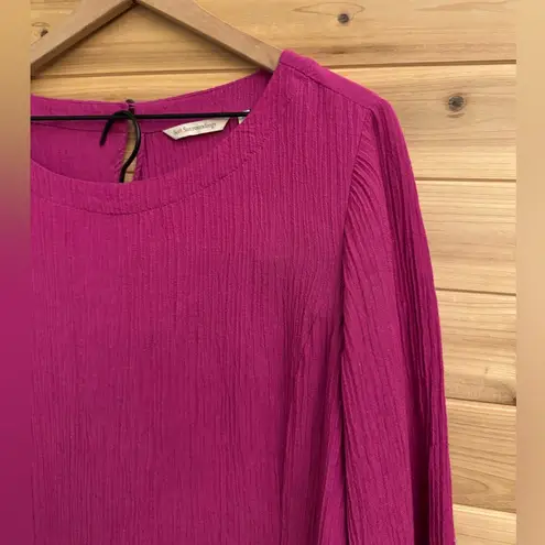 Soft Surroundings XL Magenta Oceo Tunic Wide Leg Gauze Textured Set Lagenlook