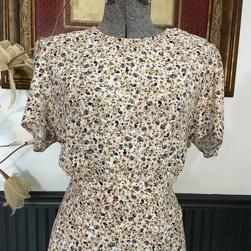 AFRM Jamie Floral Print Open Back Midi Dress