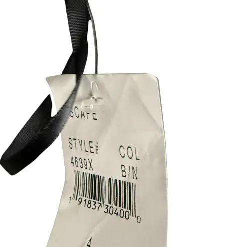 XScape Illusion Cutout Long Sleeve Black Gold Front Slit Evening Gown Size 4