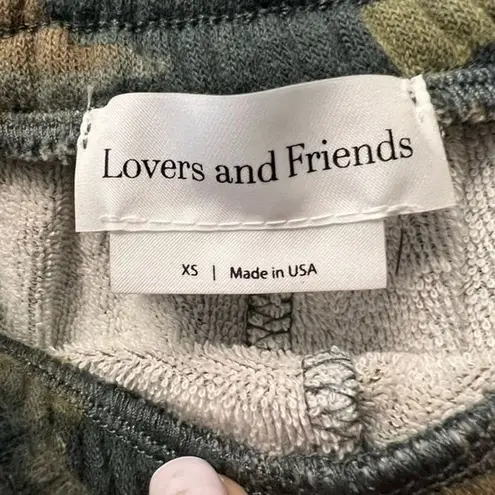 Lovers + Friends  camo drawstring shorts Size extra small xs Revolve New