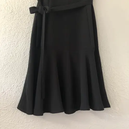 K Petite Black Dress with Bottom Ruffles