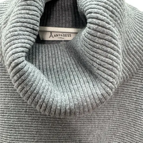 ANRABESS Ribbed GREY Cozy Turtleneck Sweater Gray Size undefined