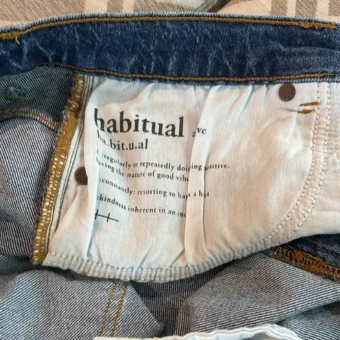 Habitual NWOT Blue Jean Shorts High Waist Raw Hem sz 14/32