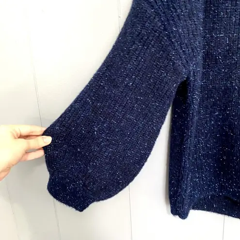 NEW Boden Navy Sparkle Ribbed V