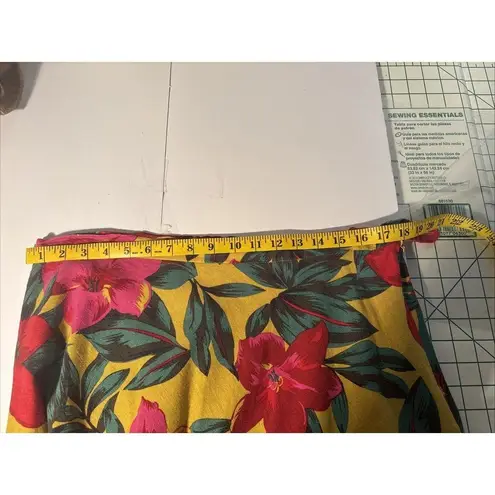 For Cynthia Big Floral Linen Skirt, Lg