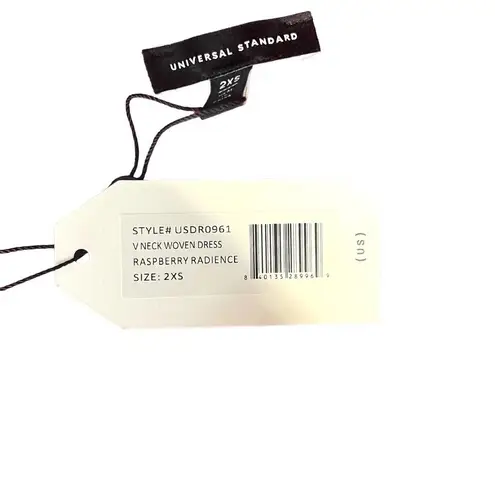 Universal Standard Luxe Anywhere Boxy Midi Pocket Dress Raspberry Size 2XS 6-8