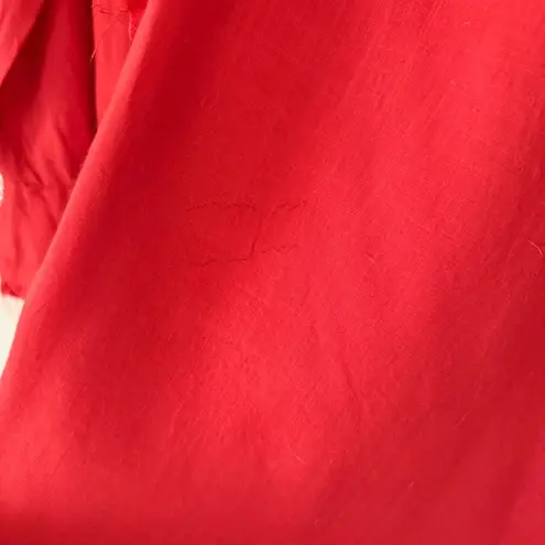 IRO Florine Tie Up Bell Sleeve Boho Ruffle Mini Dress Poppy Red Size 38 / US 6