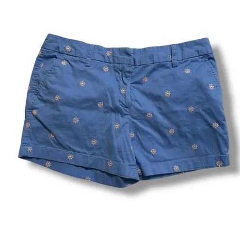 British Khaki Embroidered Shorts Bundle Women’s 8 Nautical Shark Chino