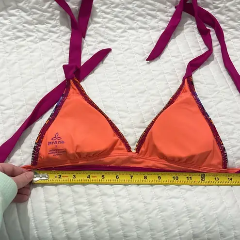 prAna Women’s Triangle Bikini Top Halter Ties Size Small