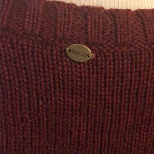 Guess  cold shoulder shredded sweater