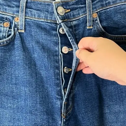 RE/DONE High Rise Ankle Crop Jeans Women’s Size 29 Medium Wash