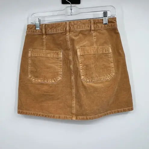 American Eagle  Short Skirt Womens 4 Utility Corduroy Brown Festival Boho Hippie