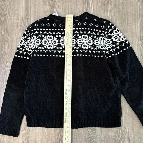 Alfred Dunner VTG Cardigan Sweater Ice Skaters Winter Christmas Fair Isle M Pet