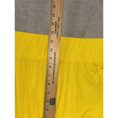 Free People  Movement Size Large Yellow Featherweight Layering‎ Shorts Ruffle