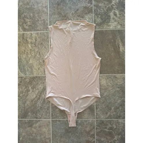 SKIMS Sheer Crewneck Thong Bodysuit Clay Size 2X