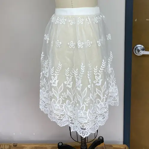 Endless Rose Floral Lace Skirt L