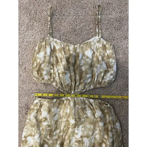 Faithfull the Brand Revolve  Celina Tie Dye Midi Dress Stone Cutout Sundress 12