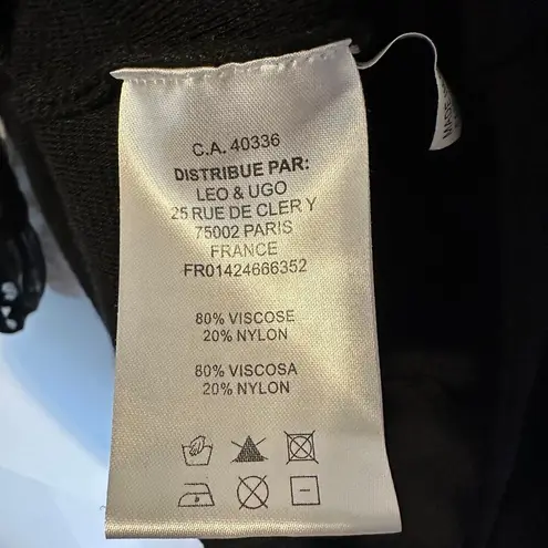 Leo & Ugo Paris France Black Lace Blouse Women's 3 8/10 or Medium