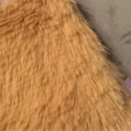 Ipsy Caramel Fauz Fur Glam Cosmetic Bag