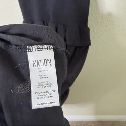 Nation Ltd Fabienne Fused Ruffle Smocked Dress in Jet Black Womens Size XS