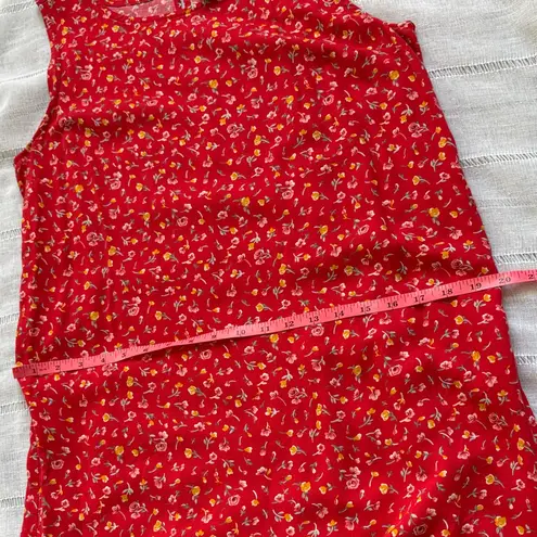 Erika Scarlet Floral Vintage Midi Dress