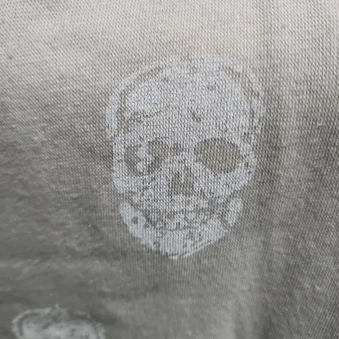 Havana Hoodie Womens Size Small Beige VH9105 Skull Pattern Streetwear Cozy