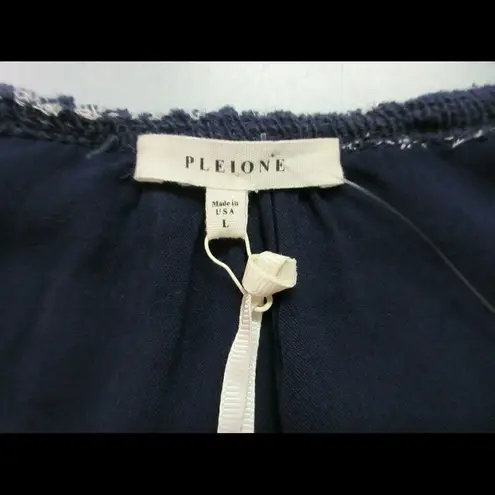 Pleione top knit front sheer back sz L NWT