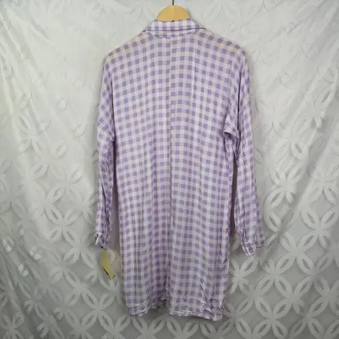Live to be spoiled Oversized Button Down Shirt Dress Size L NWT