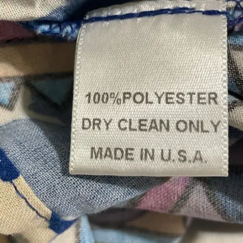 Glam Dress Womens Large Shift Paisley Print 3/4 Sleeve V-Neck Colorful Pullover