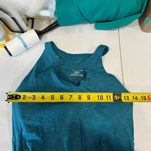 Toad & Co Teal Avalon Tank Stretch Jersey Fit & Flare Sundress Pockets Small