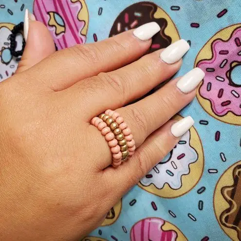 Seed Bead Flexible Ring Set