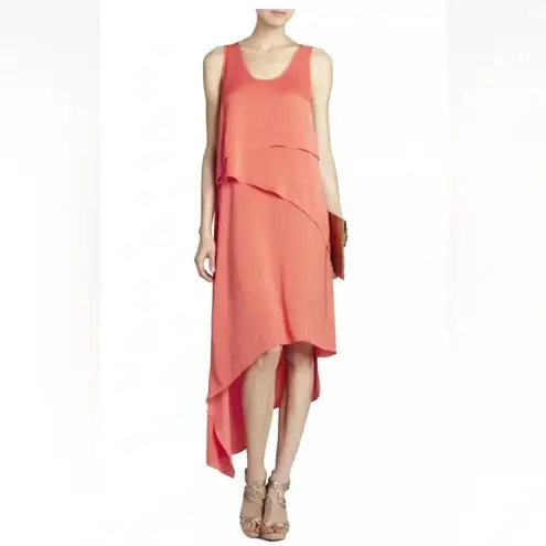 BCBGMAXAZRIA  Coral Reese Draped Tank Dress Size XXS Cocktail Formal Party Chic