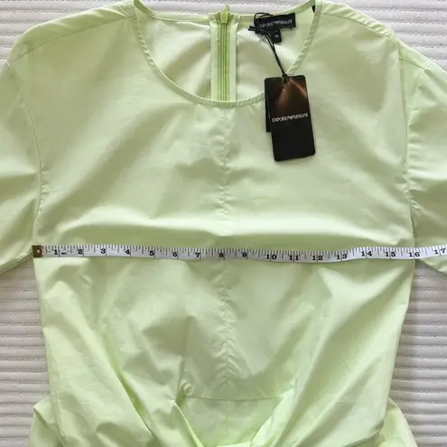 Emporio Armani NWT Poplin Cutout Shirt Dress with Wrap Tie Waist