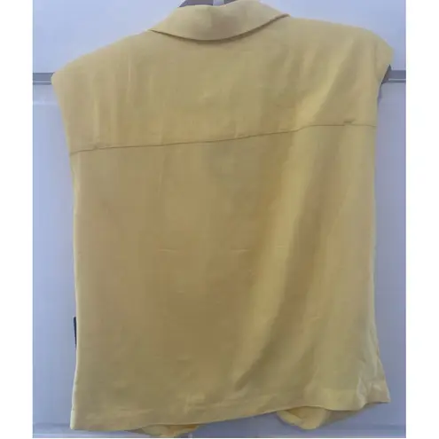 Rachel Roy Yellow Linen blend Sleeveless Top Size L
